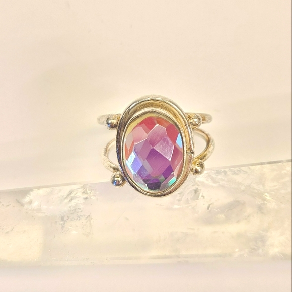 Angel Aura Quartz Ring Size 7¼ 925 stamped - Picture 9 of 9